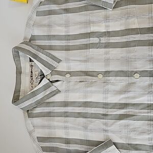 O'Neill Men's Short Sleeve Sage Green Plaid Shirt Size XL
